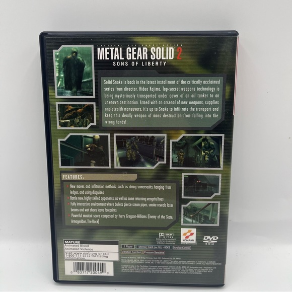 Metal Gear Solid 2: Sons of Liberty-PlayStation 2/PS2 - CIB - Disc is near mint - Picture 2 of 12